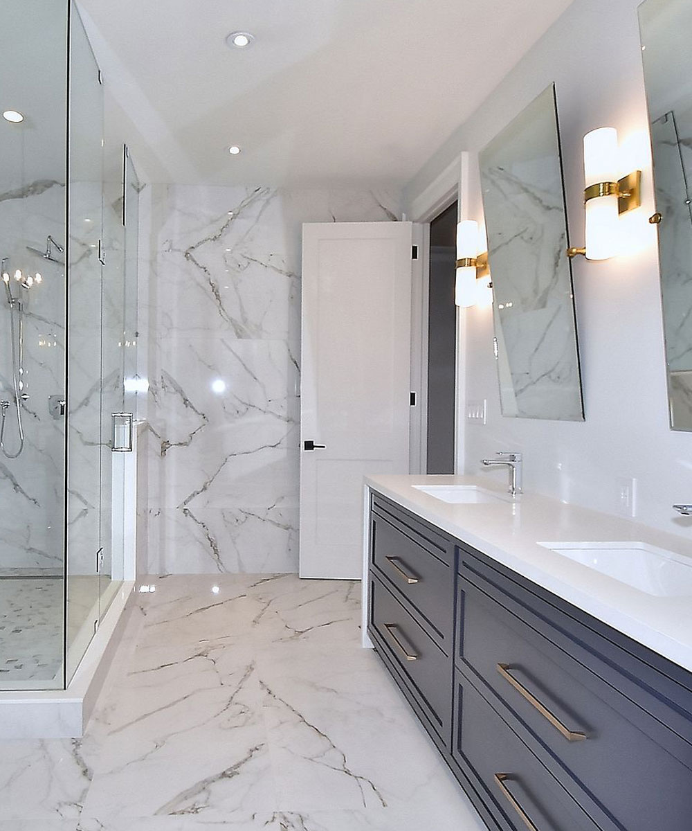 Luxurious Marble Bathroom with Double Vanity