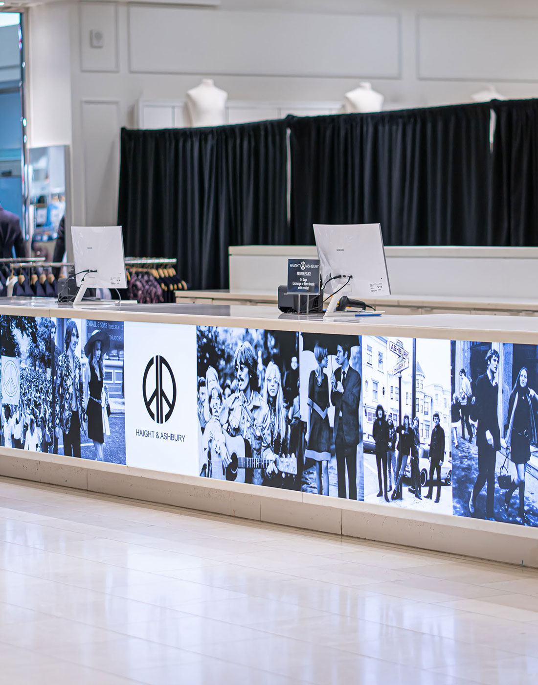 Retro Themed Commercial Counter with Integrated Graphics