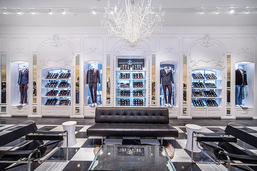 Luxury Retail Boutique Interior with Ornate Millwork