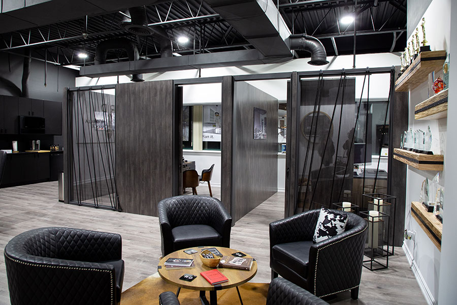 Modern Commercial Office with Industrial Accents